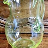 Ancien gros pichet carafe pot broc à eau en ouraline