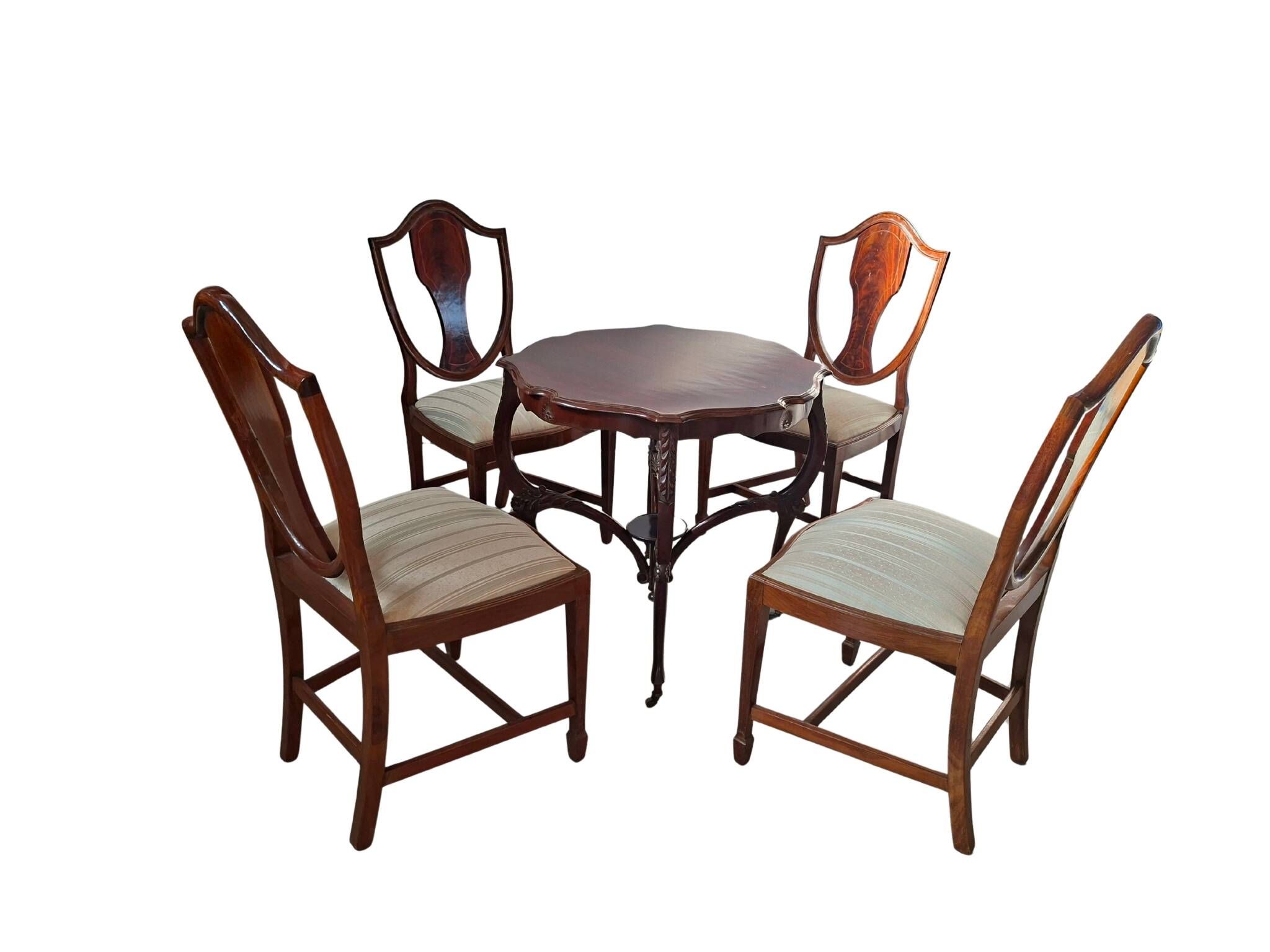 Ensemble de thé, table et 4 chaises, années 50