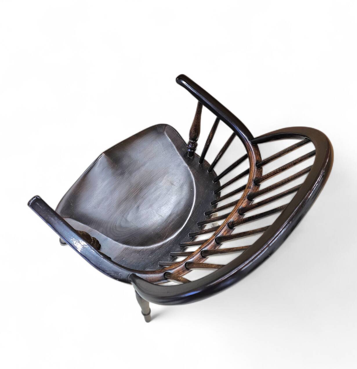 4 x Classic Georgian Bow and Stick Back Windsor Chair / Crinoline stretcher chairs