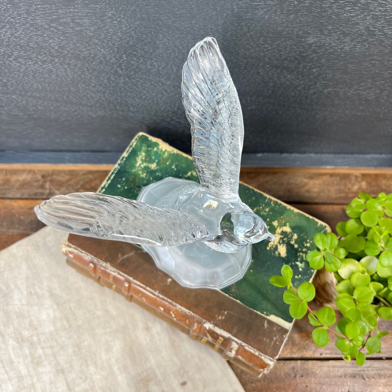 Crystal paperweight "the flight of the bird"