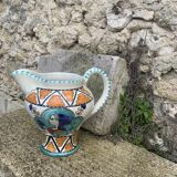 Glazed ceramic jug pottery Orvieto made in italy vintage