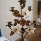 Church candelabrum in brass and glass