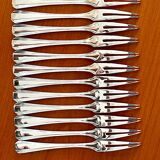 Christofle boréal, 12 snail forks, aperitif pick very good condition