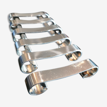 Set of 6 stainless steel knife holders
