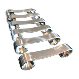 Set of 6 stainless steel knife holders