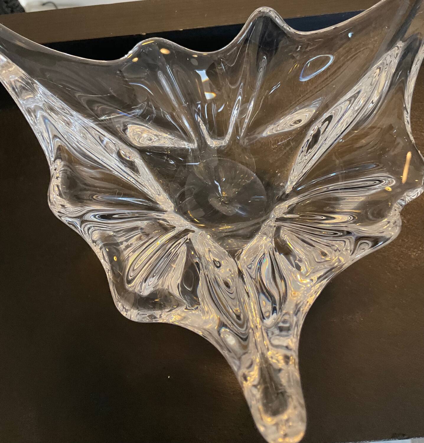 Vintage crystal pocket tray