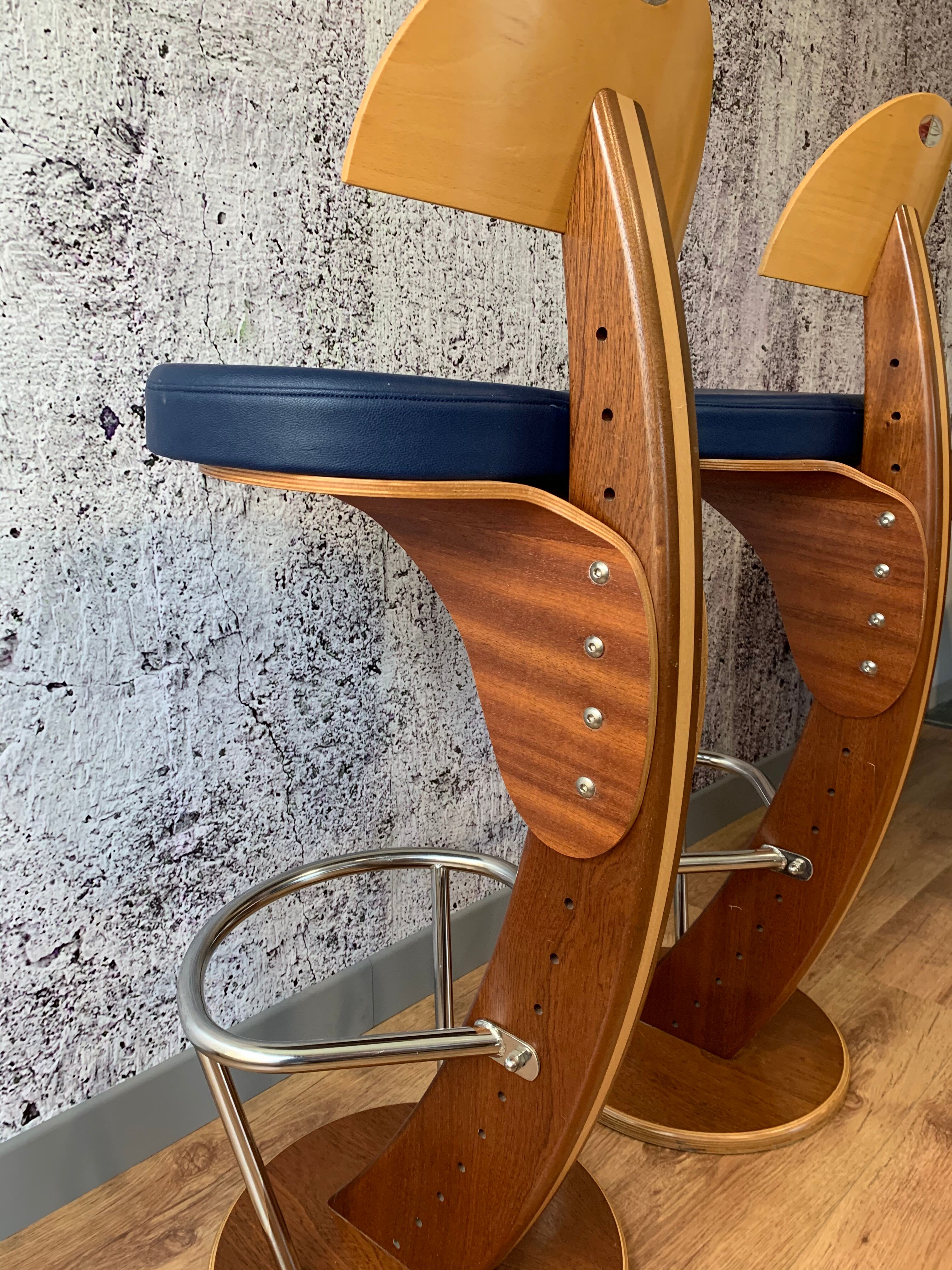 Paire de tabouret "Deck line"