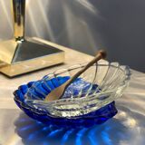 2 glass shell butter dishes.