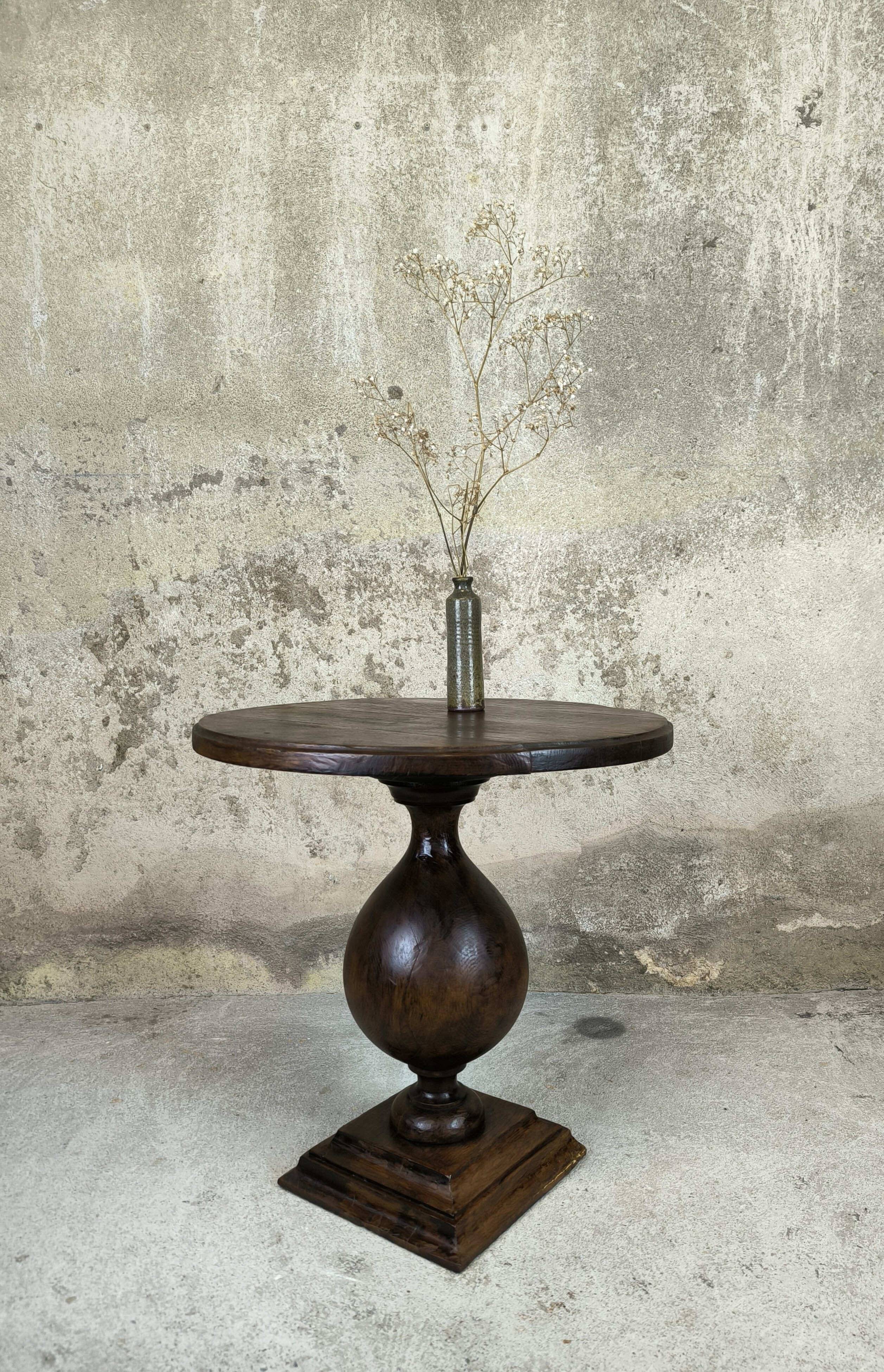 Vintage side table in solid wood