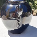 Biot glossy black potiche