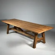 Grande table de monastère en bois style campagnard 298 cm