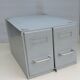 Vintage metal box with 2 drawers -industrial furniture grey