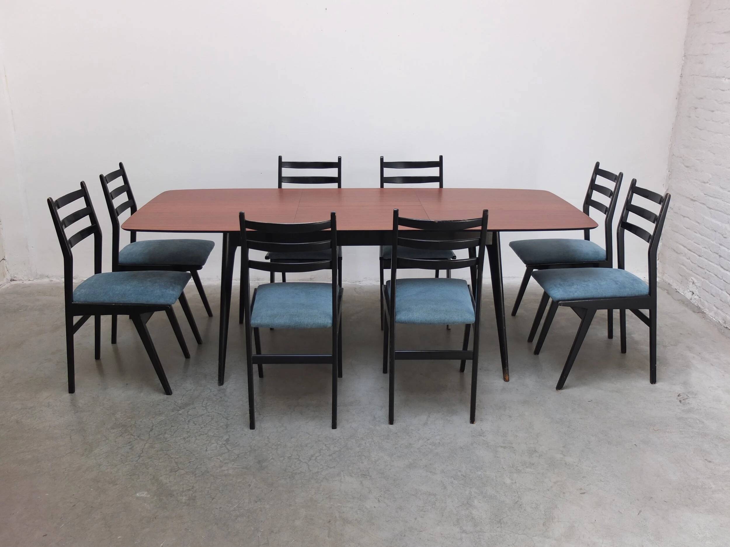 Table à manger extensible par Alfred Hendrickx pour Belform, années 1950.