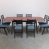 Table à manger extensible par Alfred Hendrickx pour Belform, années 1950.