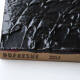 Tableau, peinture noire texturée de Vincent Dufresne, 2013
