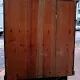 Vintage wooden wall display cabinet, chalet country design.