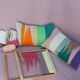 Wool weaving cushion