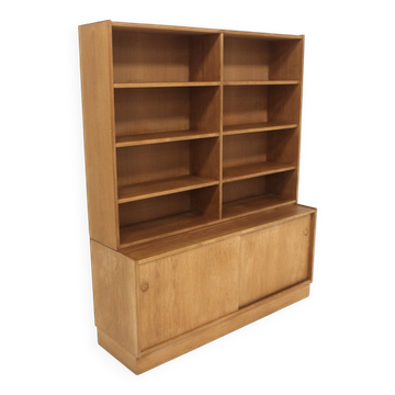 Commode, bibliothèque scandinave en chêne, suède, 1960
