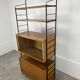 Modular shelf from the 1950s, wood and metal, vintage.