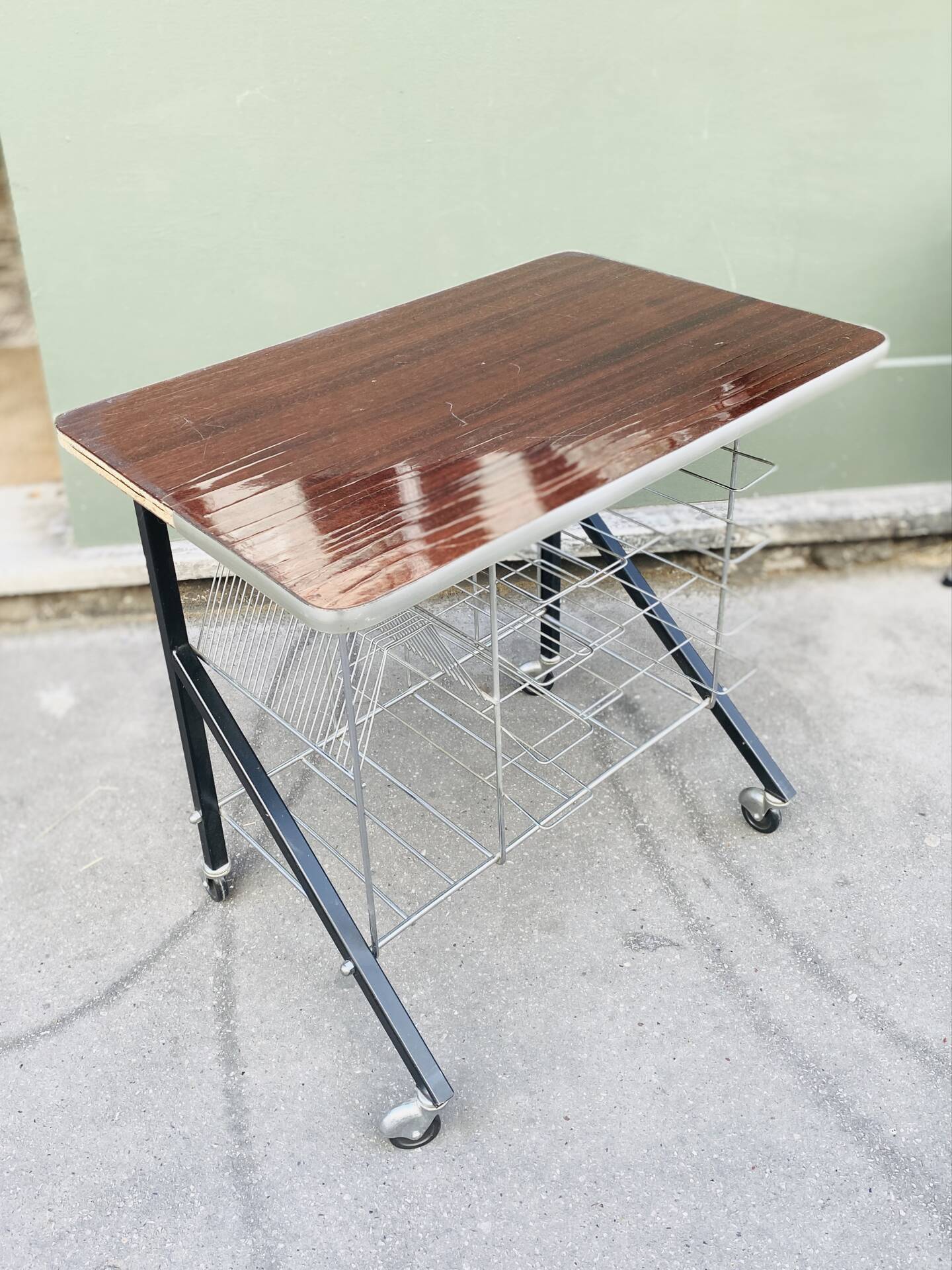 Sideboard / vinyl storage unit on wheels