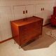 Vintage chest of drawers 3 drawers - varnished teak - Scandinavian style - retro patterns - 60s