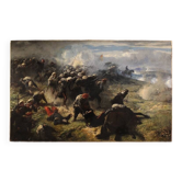 Great battle of the 19th century, painting signed H.P.