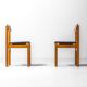 Set of 6 'Abstracta' dining chairs in beech by Jos de Mey, Belgium 1960s