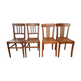 4 chaises de bistrot Stella, années 40