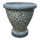 Large antique mosaic pot, 70cm high, from the 1960s
