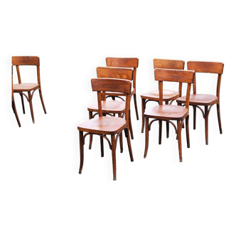 Set de 6 chaises de bistrot Thonet anciennes