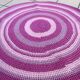 Tapis contemporain ora tressé en coton (73cm), édition unique