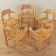 1970s dining chairs, Rainer Daumiller, vintage