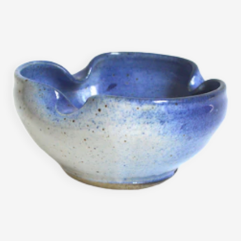 Blue ceramic ashtray