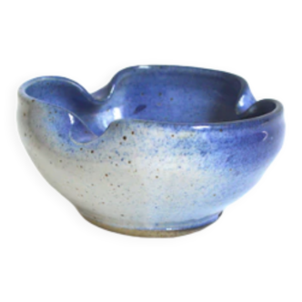 Blue ceramic ashtray