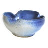 Blue ceramic ashtray