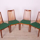 Fabric and Teak Dining Chairs by Leslie Dandy for G-Plan, 1960s, Set of 4
