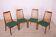 Fabric and Teak Dining Chairs by Leslie Dandy for G-Plan, 1960s, Set of 4