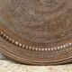 Large ancient copper tray, engraved Persia, offering scenes, vintage ethnic