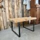 Table basse en bois et métal SNCF