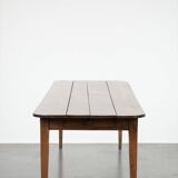 Large antique dining table for 6 to 8 people with two functional drawers