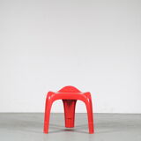 2000s Red “Casalino” stool by Alexander Begge for Casala, Germany