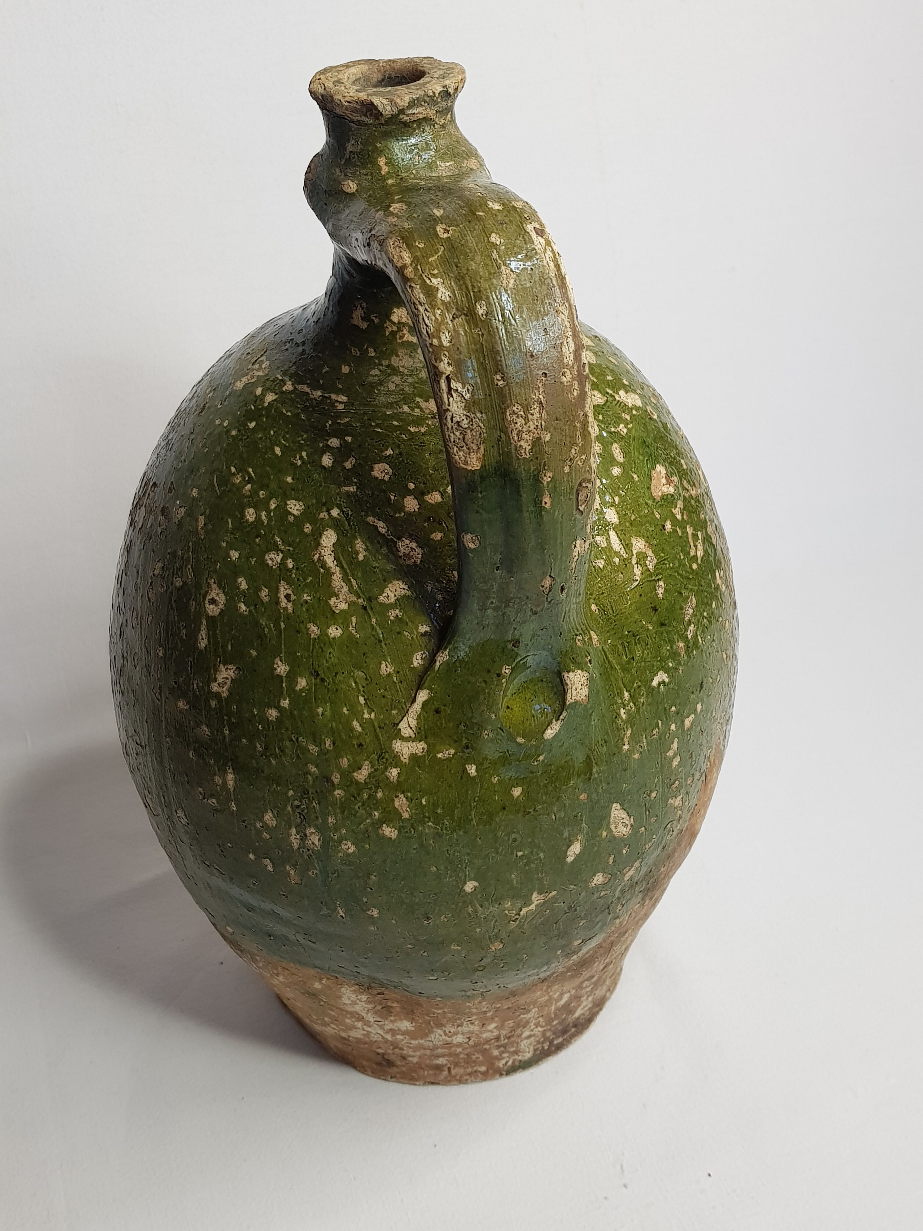 Old glazed terracotta jar, 33 cm