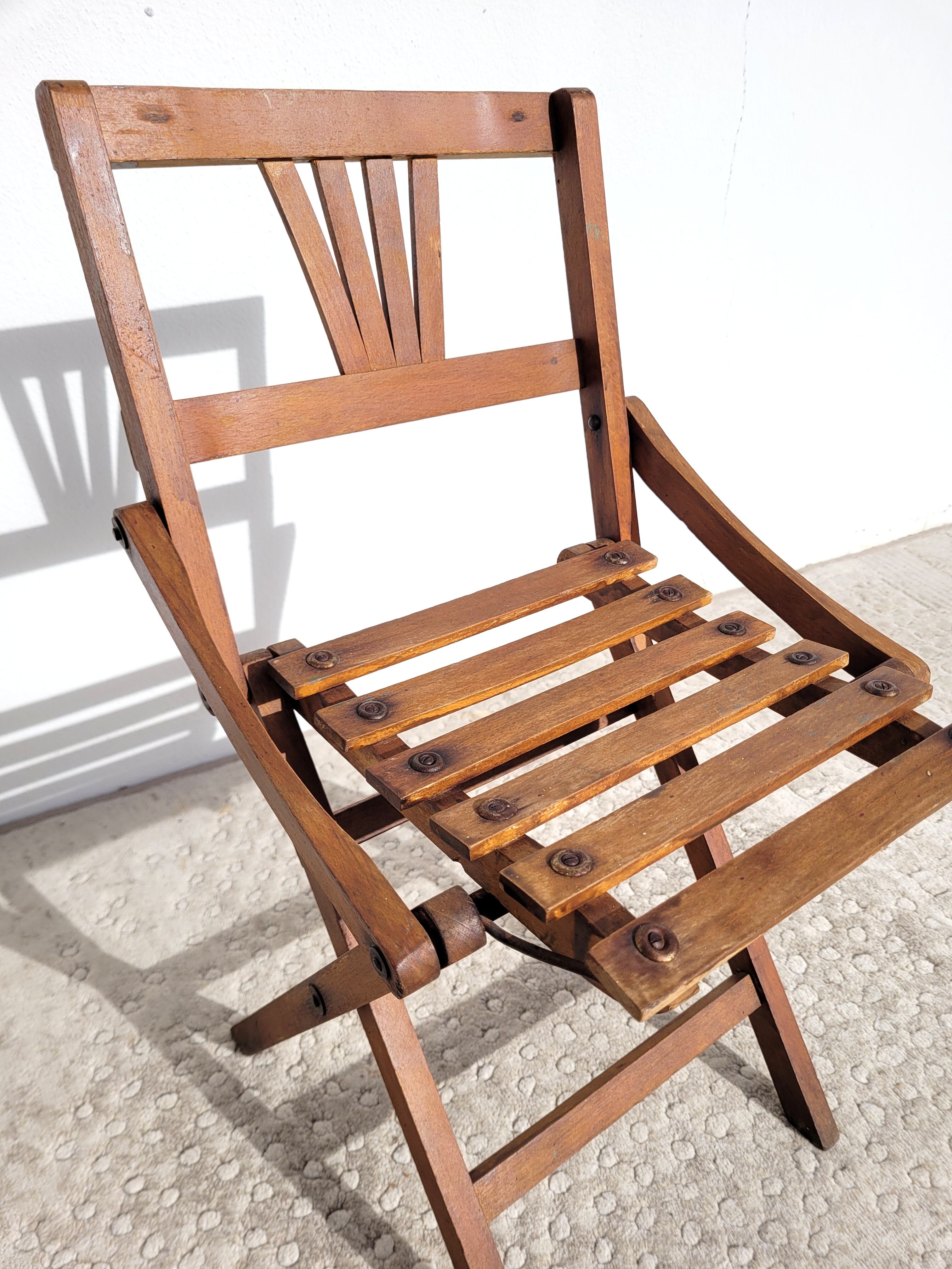 Folding wooden children's chair 1940