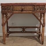 70s wicker and rattan hairdresser