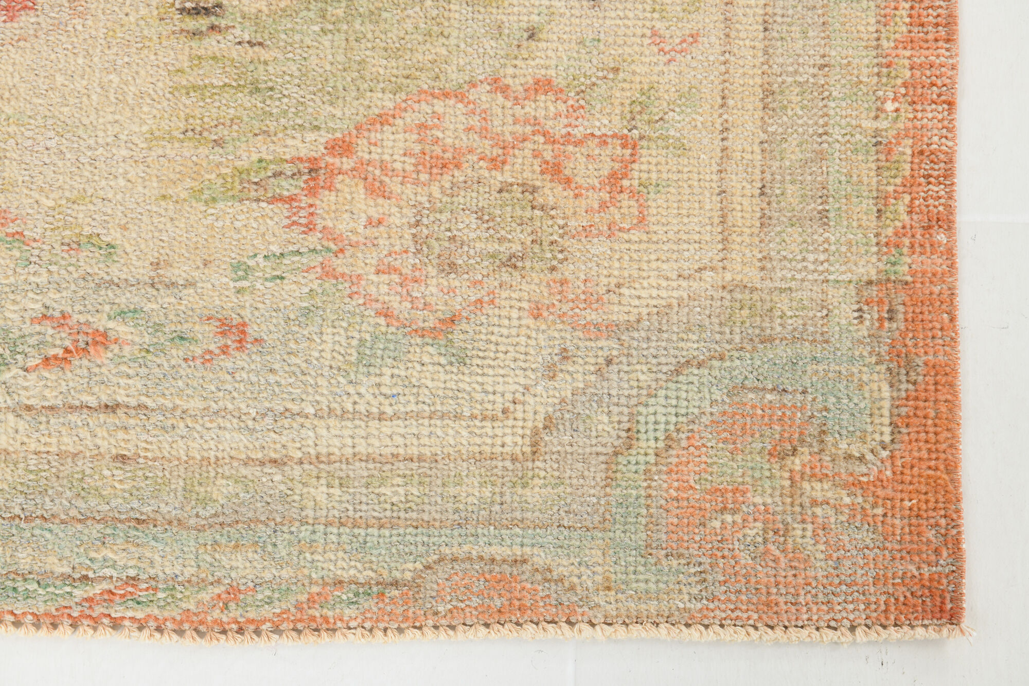 Tapis vintage oriental rouge pêche 6x9, 184x286cm