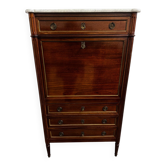 Secrétaire style Louis XVI plateau marbre