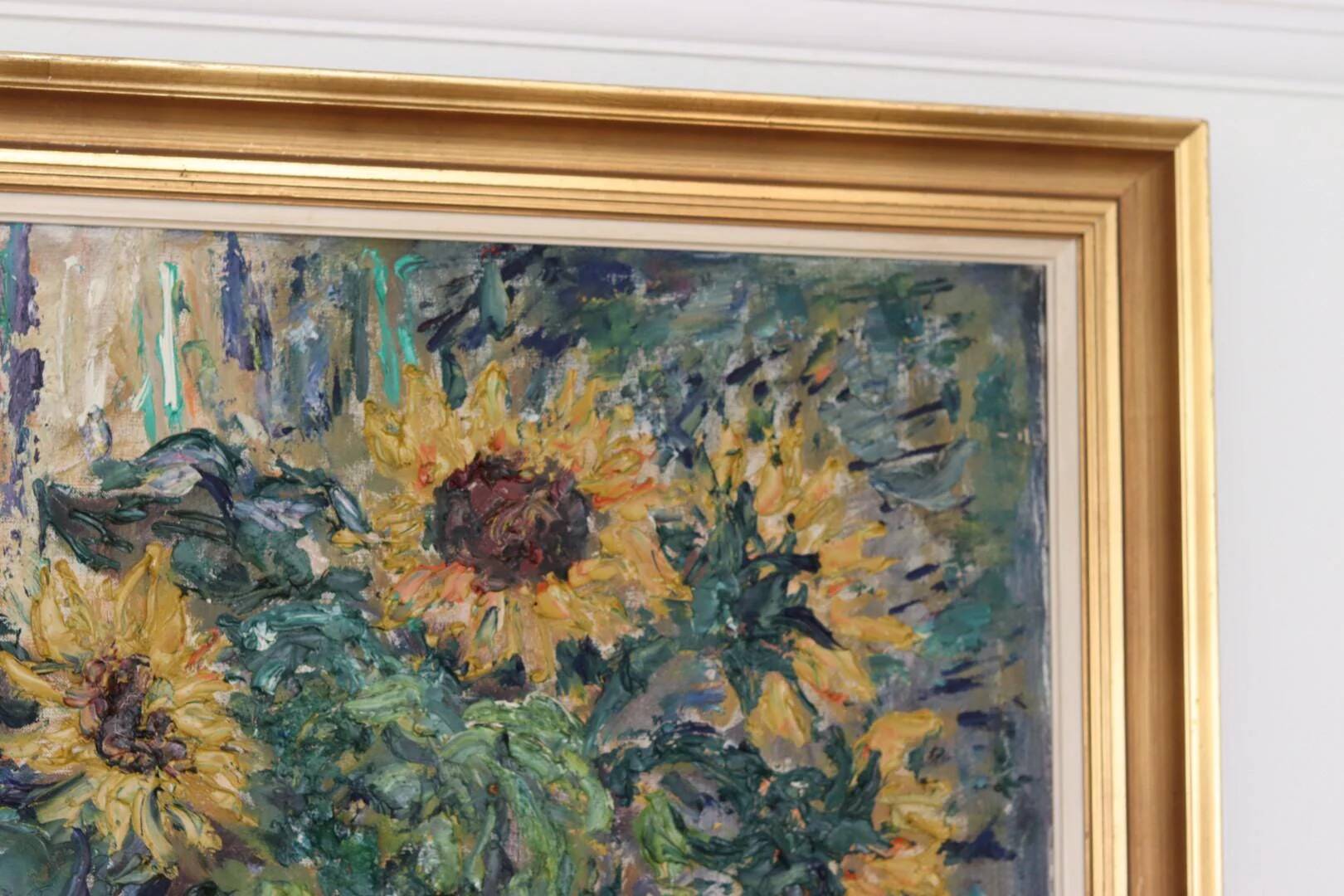 Still life with sunflowers by Gustaf Sjöö
