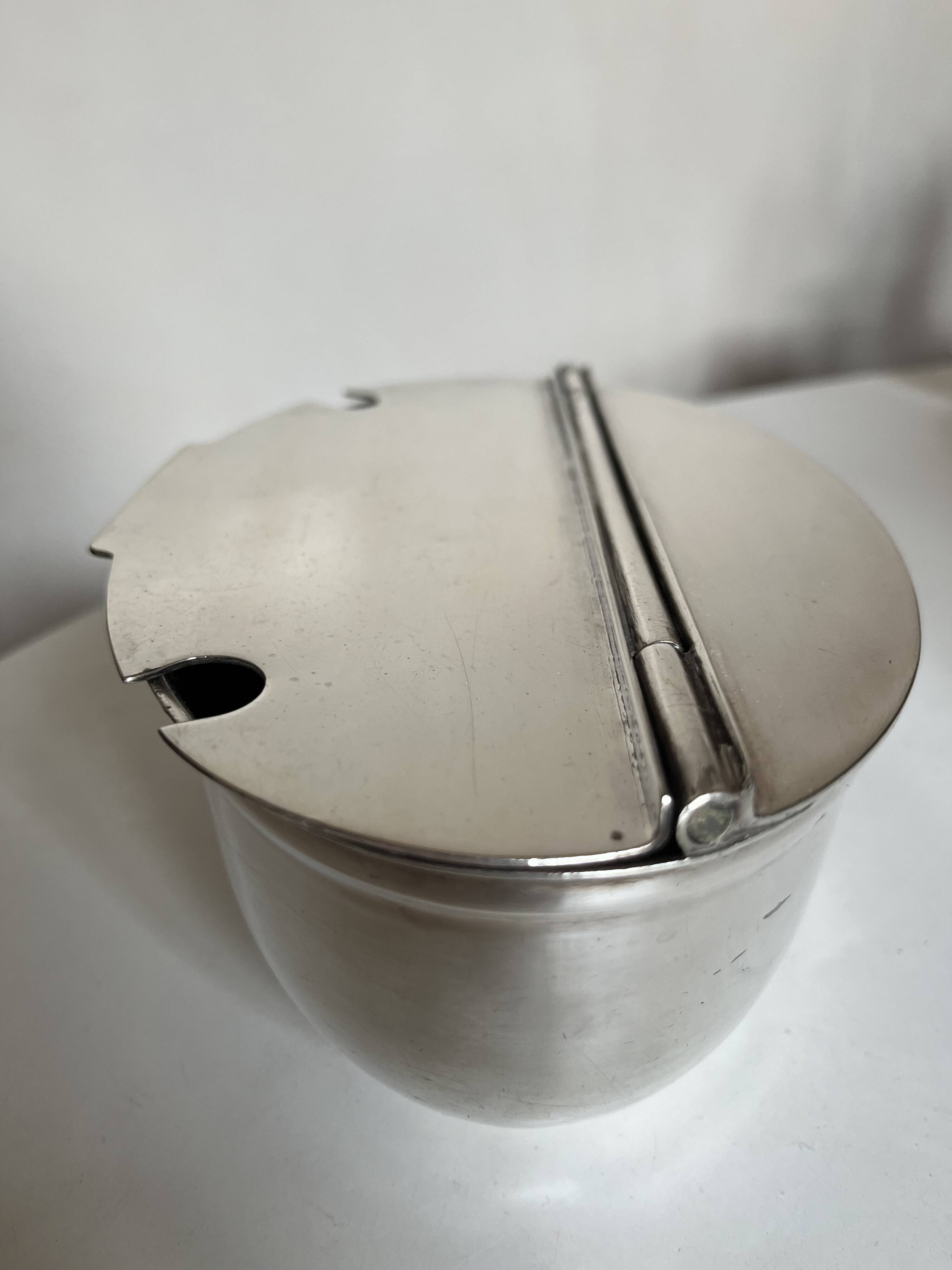 Palace sugar bowl Italian design 1960 silver-plated Broggi