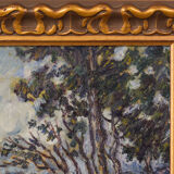 Oil painting of field with trees - signed 'marc'