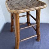 Chestnut and bamboo stool